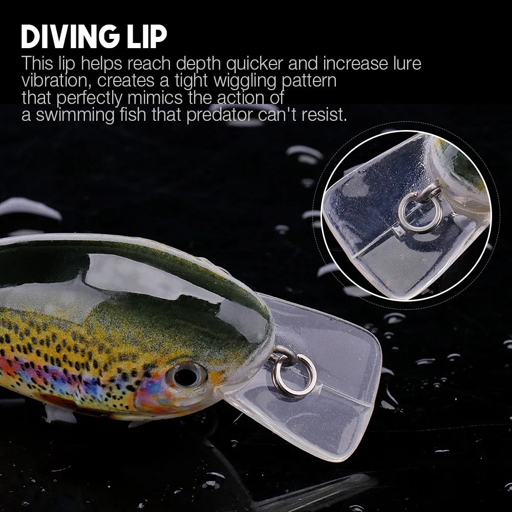 Drijvende plug (verschillende maten), vooral goed voor kleinere roofvis!