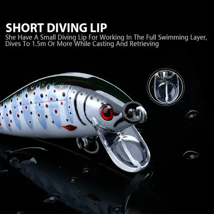 Sinking plug 7 cm and 10 grams, max 1.5 m deep - good for smaller predatory fish!