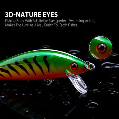 Sinking plug 7 cm and 10 grams, max 1.5 m deep - good for smaller predatory fish!