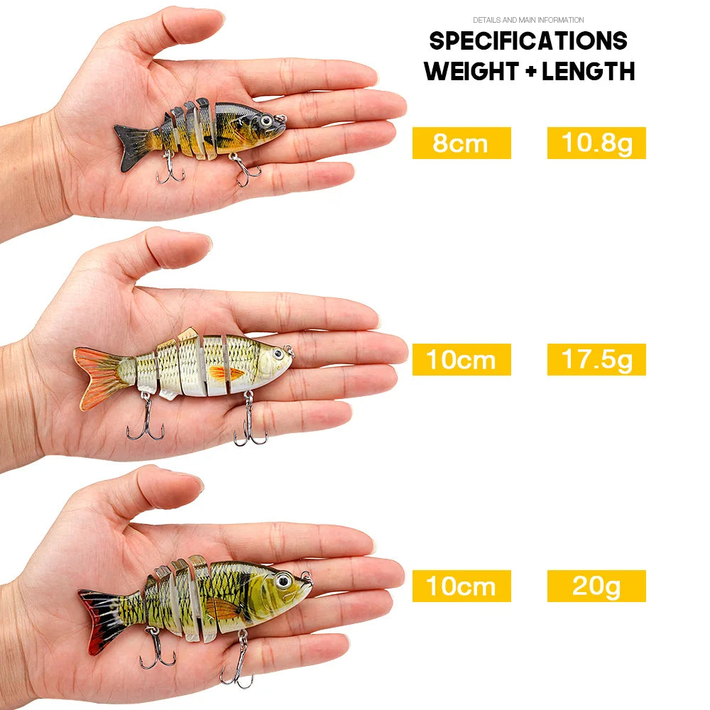 Hoge swimbait 8–10 cm - Langzaam Zinkend