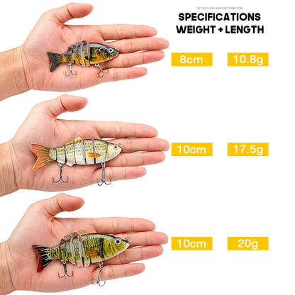 Hoge swimbait 8–10 cm - Langzaam Zinkend