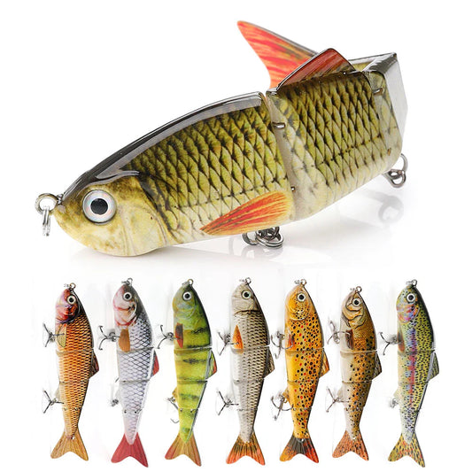 Langzaam zinkende 12cm 16g 4-delige swimbait met realistische zwemstijl!