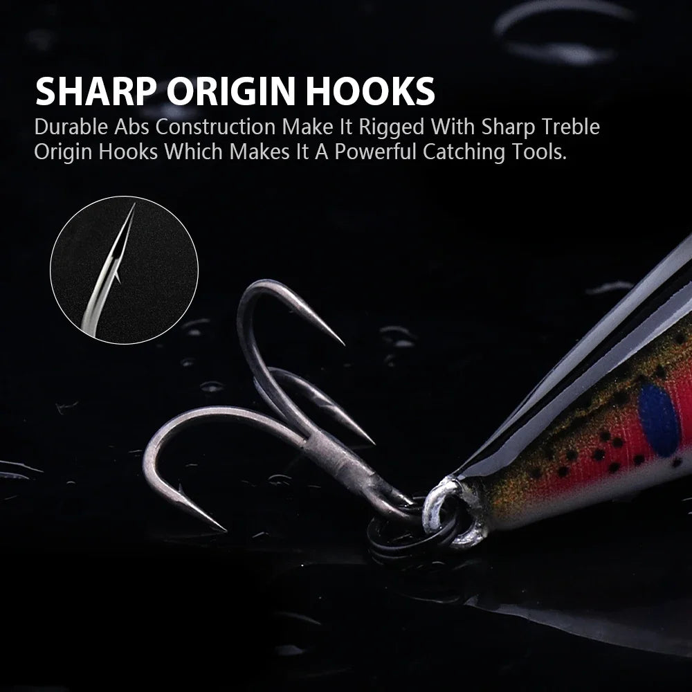 Sinking plug 7 cm and 10 grams, max 1.5 m deep - good for smaller predatory fish!